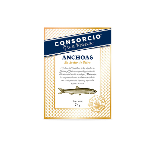 Anchois de la mer Cantabrique à l'huile d'olive - 74g